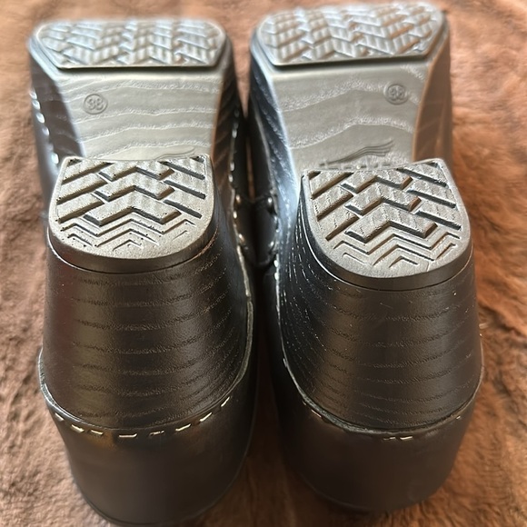 DANSKO Black Leather Clogs Sz EU 38 (US 7.5-8) - Picture 12 of 13